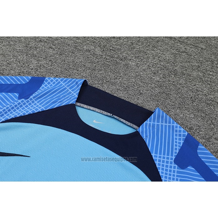 Chandal del Barcelona Manga Corta 2022-2023 Azul - Pantalon Corto